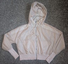 Alo Yoga Dusty Pink Oversized Active Full Zip Nylon Hoodie Women's S