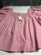 DÔEN Trieste Embroidered Eyelet Puff Sleeves...