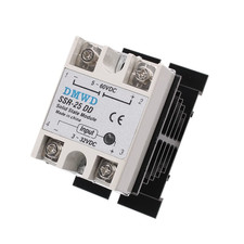 SSR-25DD Solid State Relay DC to DC Input 3-32V DC Output 5-60V DC with Hea...