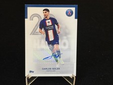 2022-23 Topps Paris Saint-Germain Carlos Soler Autograph Soccer Card #AU-CS