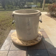 Antique 5 Gallon Red Wing Stoneware Crock, Bail Handles