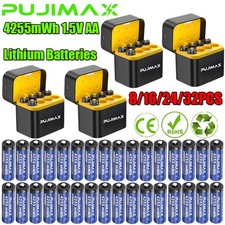 8/16/24/32PCS 1.5V AA 4255mWh Lithium Batteries Rechargeable  Fast Charger Box