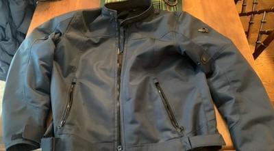 Men's Rev'it Eclipse 2 Dark Navy Blue Armor Padded Motorcycle Jacket Sz XXL