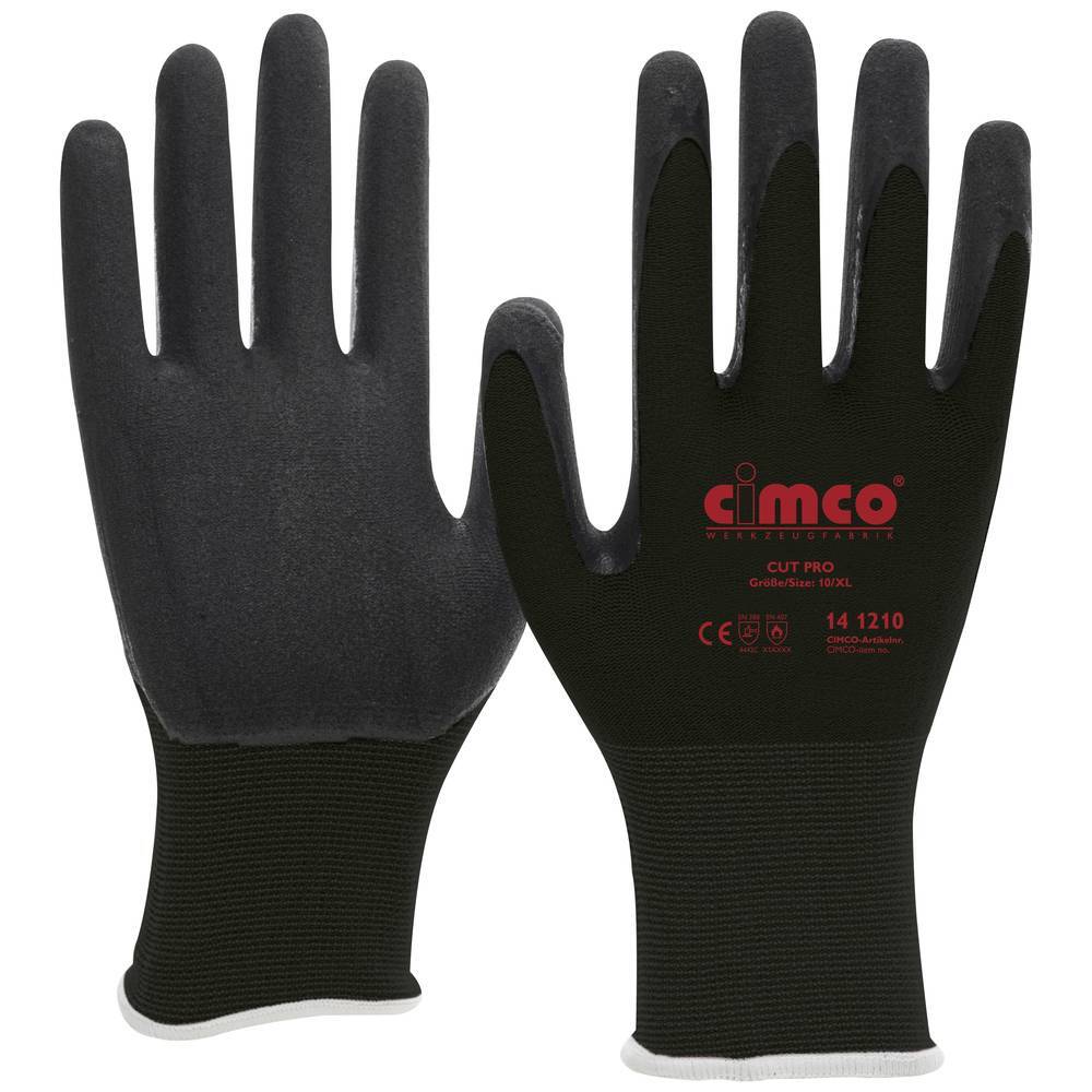Cimco Cut Pro schwarz 141209 Guanto di protezione dai tagli Taglia (Guanti): 9,