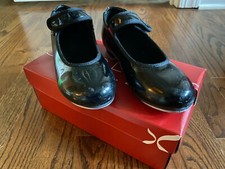 Capezio Jr. Tyette Girls Patent Black Tap Shoe N625C Girls 13 M