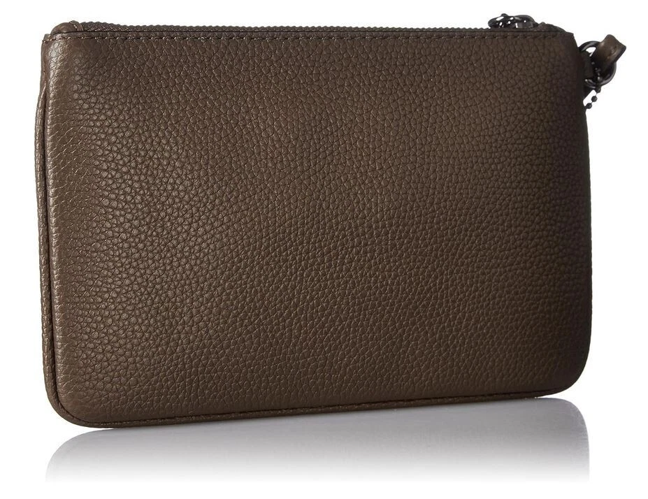 Bracciale nuovo con etichette autentico COACH pelle ciottolata Western rivetti Med oliva scuro 56530