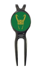 Loki Thor Asgard Marvel Golf Ball Marker  Black Gunmetal Divot Tool