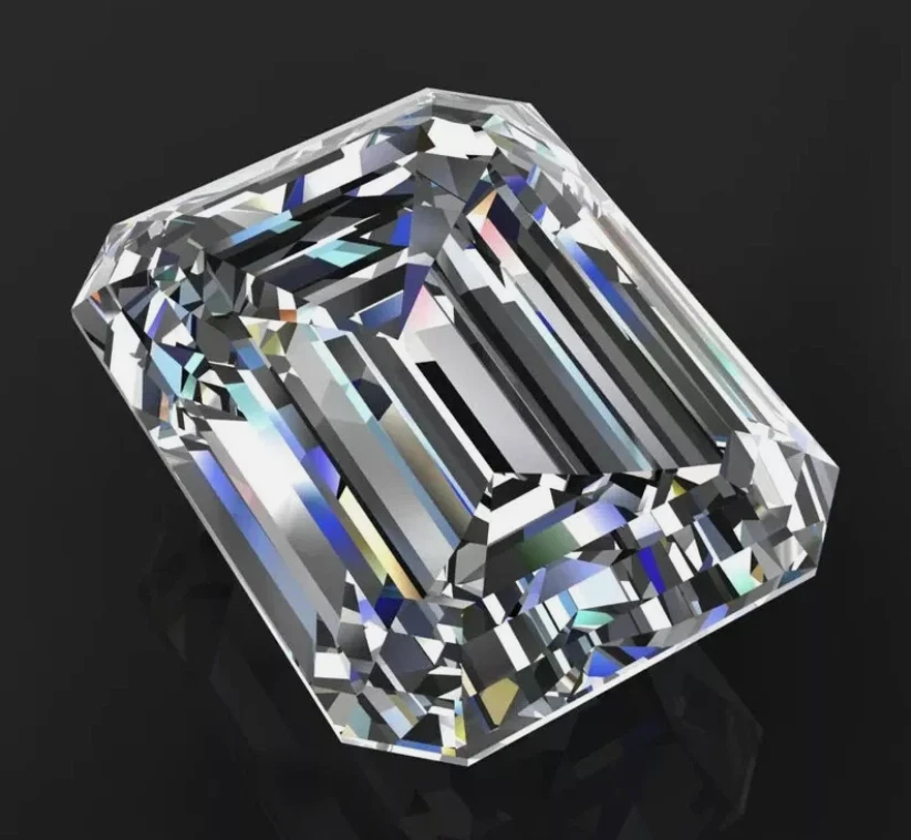 Loose Lab Grown CVD Diamond 10x7 mm Emerald D - F  VS1 Clarity Certified Diamond - Image 3 of 4