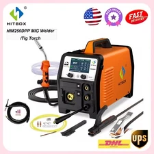 200A Alu MIG Welder & TIG Gun, Lift-TIG MMA Gasless-MIG Pulse Spot MMA 110V 220V