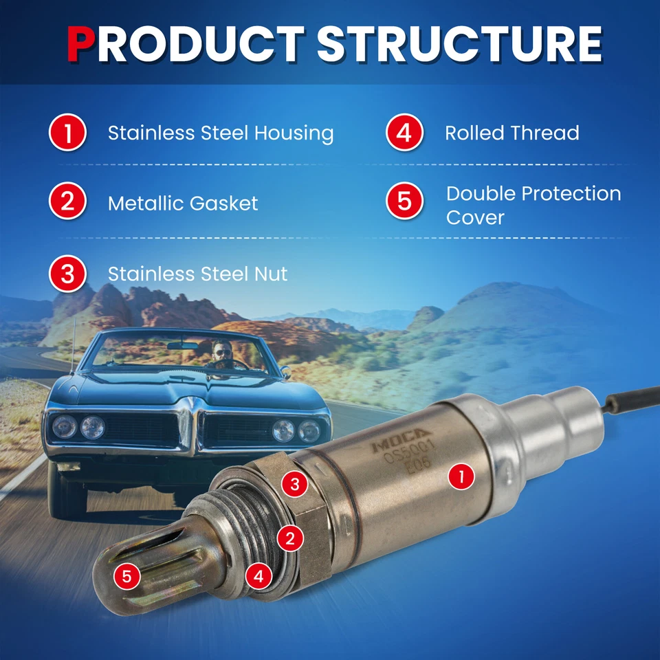 Sensor de oxigênio O2 para Buick Cadillac Chevrolet GMC Oldsmobile Pontiac upstream - Imagem 4 de 4