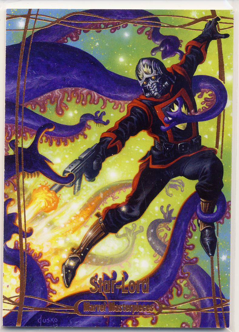 2016 Marvel Masterpieces Legendary Orange Parallel Star Lord 41 92/99