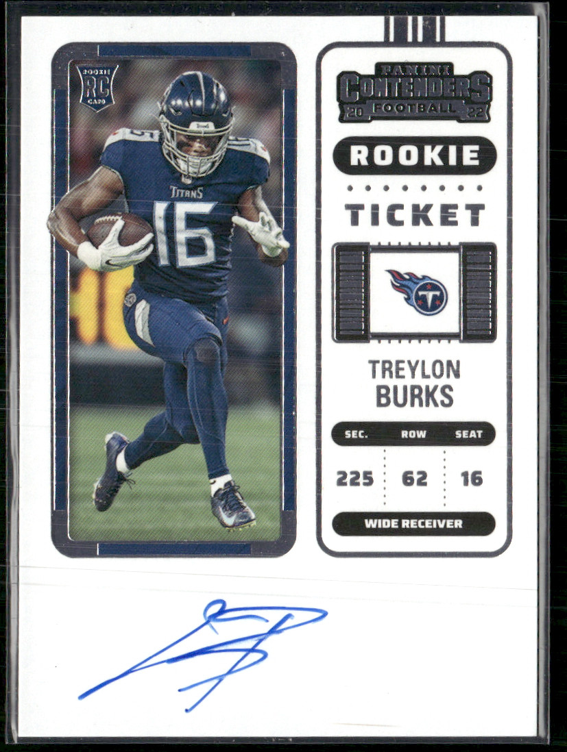 Treylon Burks 2022 Contenders Rookie Ticket Auto #137