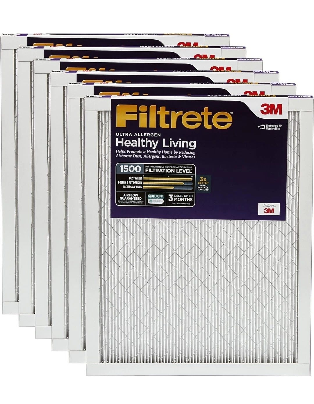 Filtrete Healthy Living Ultra Allergen Deep Pleat Air Filter - Thumbnail 3