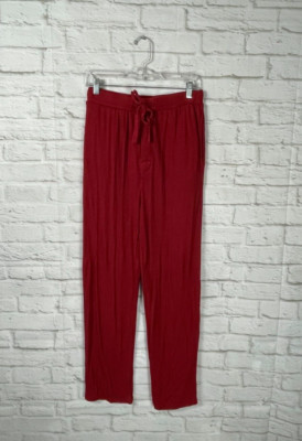 Posh Peanut Womens Red Waffle Texture Lounge Pants Size Medium