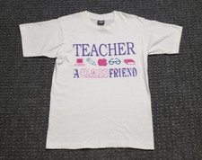 Vintage Screen Stars MEDIUM White T Shirt School Teacher MADE IN USA