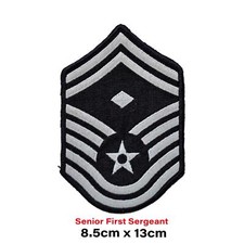 Senior First Sergeant Navy Patch US Uniform Dress Air Force Rank Sew On Badge