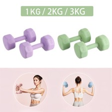 1/2/3KG Vinyl Dumbbells Weights Pair of Set Gym Fitness Exercise Hand Neoprene