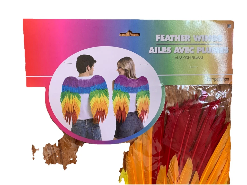 Nuevo con etiquetas Plumas Alas Plumas Plumas - Amscan - Multicolor - Disfraz de Halloween Orgullo  Foto 2 de 3