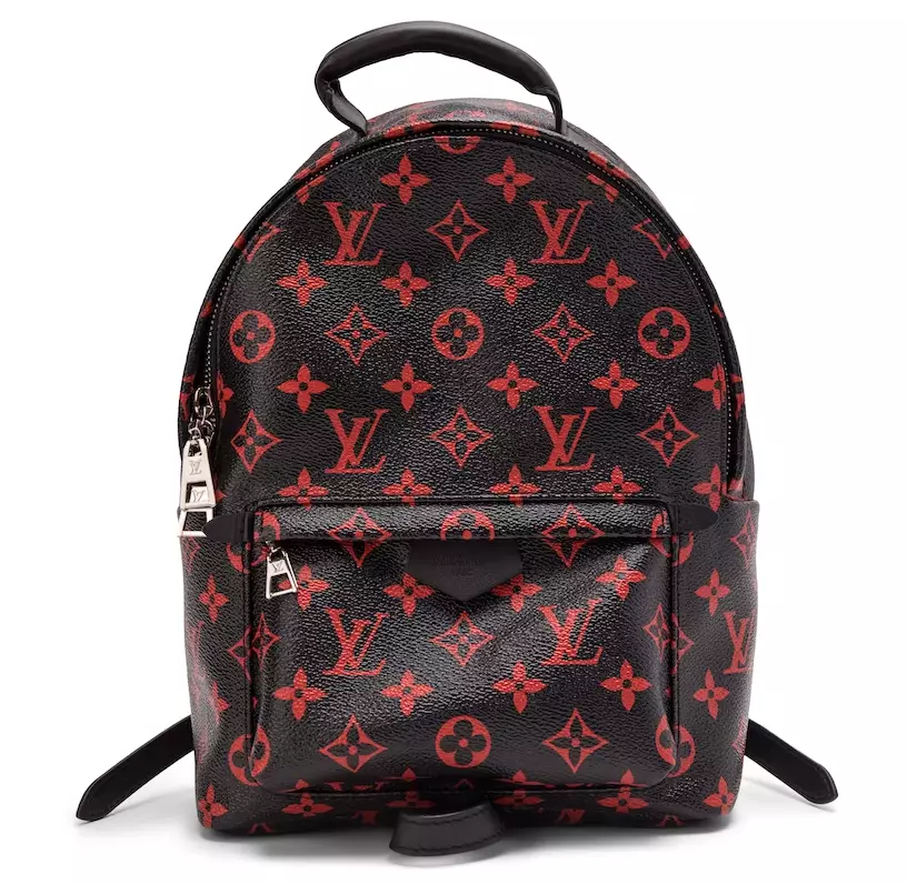 Louis Vuitton Backpack Palm Springs Monogram Infrarouge Mini Black Red - US