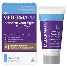 Mederma PM Intensive Overnight Scar Cream Skim Protectant Triple-Action Formula
