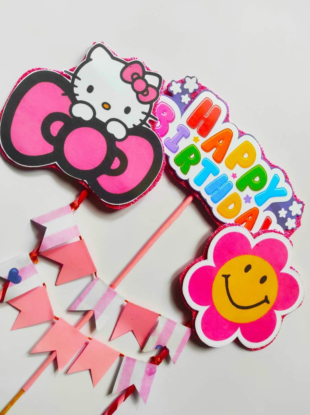 Hello Kitty Happy Birthday Cake Topper Kids Party Decorations eBay