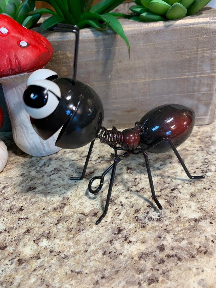 Metal Garden Black Ant Picnic Ant 1 Piece Metal Flower Pot Sitter