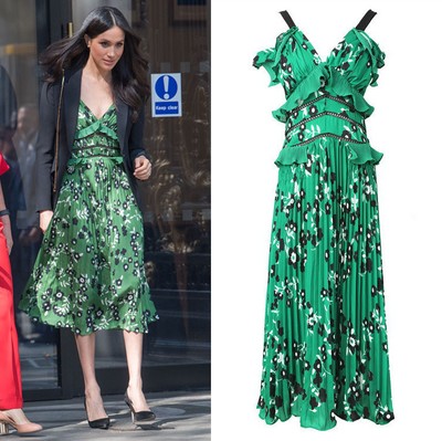 lipsy printed pleated cold shoulder midi dress