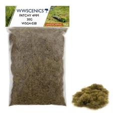 WWS | 4mm Patchy Static Grass | CHOOSE SIZE |  Model Scenery Material