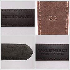 NEW W. Kleinberg Grey Genuine Calf Suede Belt Size 32 Made In USA