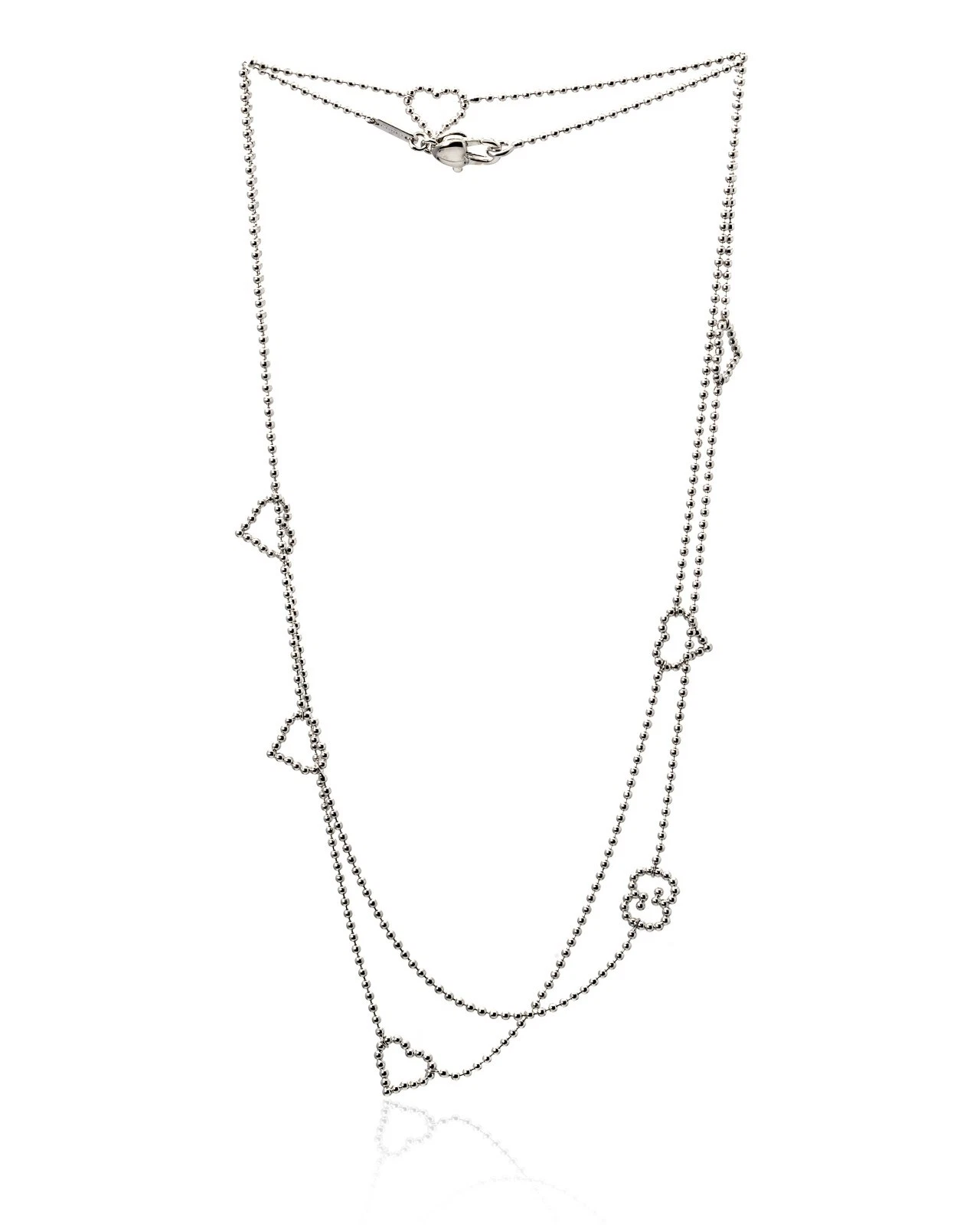 Neuf avec étiquettes collier cœur boule Gucci 90 cm argent sterling YBB39093400100U épuisé !!!