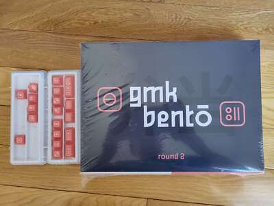 Sealed GMK Bento R2 Traditional Base Kit Keycaps with Salmon Novelties