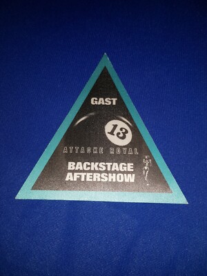 Backstage Pass Die Ärzte Attacke Royal; Bela B.Farin Urlaub Racing Team Rod FURT