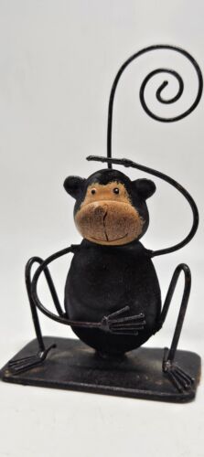 Vintage Whimsical Metal Monkey Card, Picture or Note Holder - Picture 1 of 7