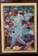 ULTRA RARE Bo Jackson Royals 1988 Topps #750 Error Card! Misprinted & Misaligned