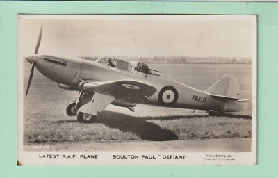 Vintage Luftfahrt Postkarte - Boulton Paul ''Defiant'' - Rp - Unp