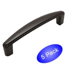  5 Pack Cosmas Cabinet Hardware Oil Rubbed Bronze Rope Handle Pulls 4111ORB
