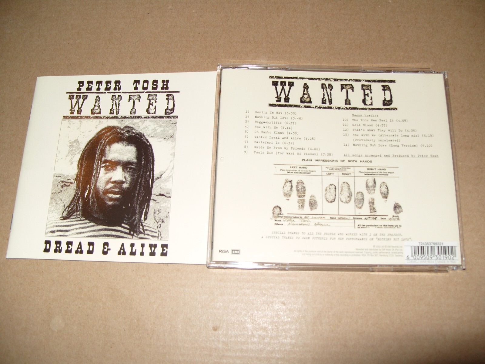 Peter Tosh – Wanted Dread & Alive - Definitive Remasters 2002 CD + INLAYS EX/NM