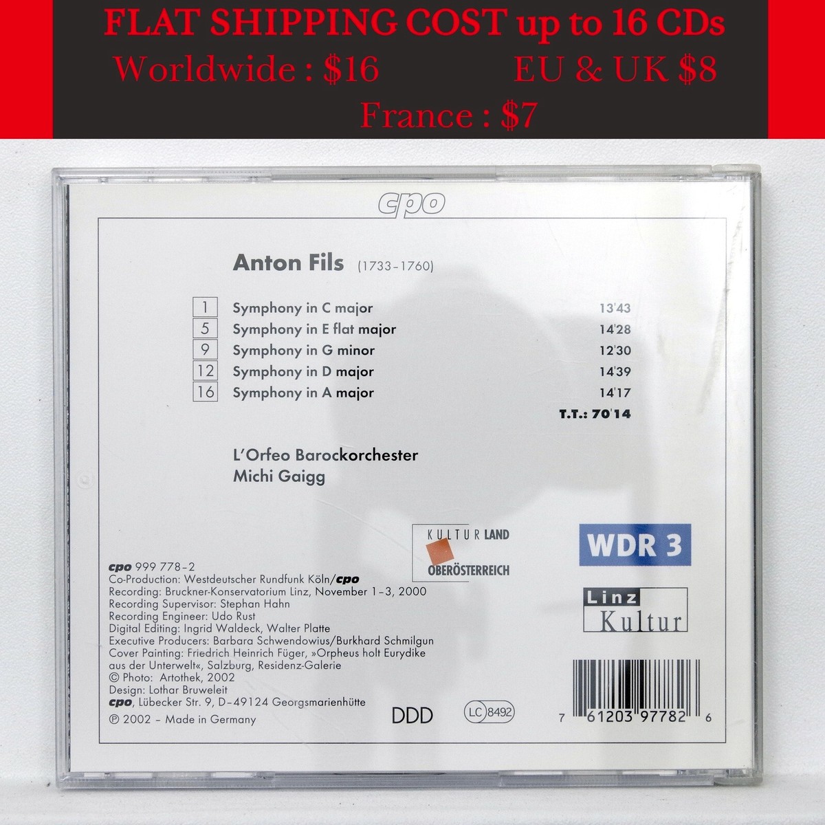 MICHI GAIGG ⸺ ANTON FILS Symphonies ⸺ CPO CD NM | eBay