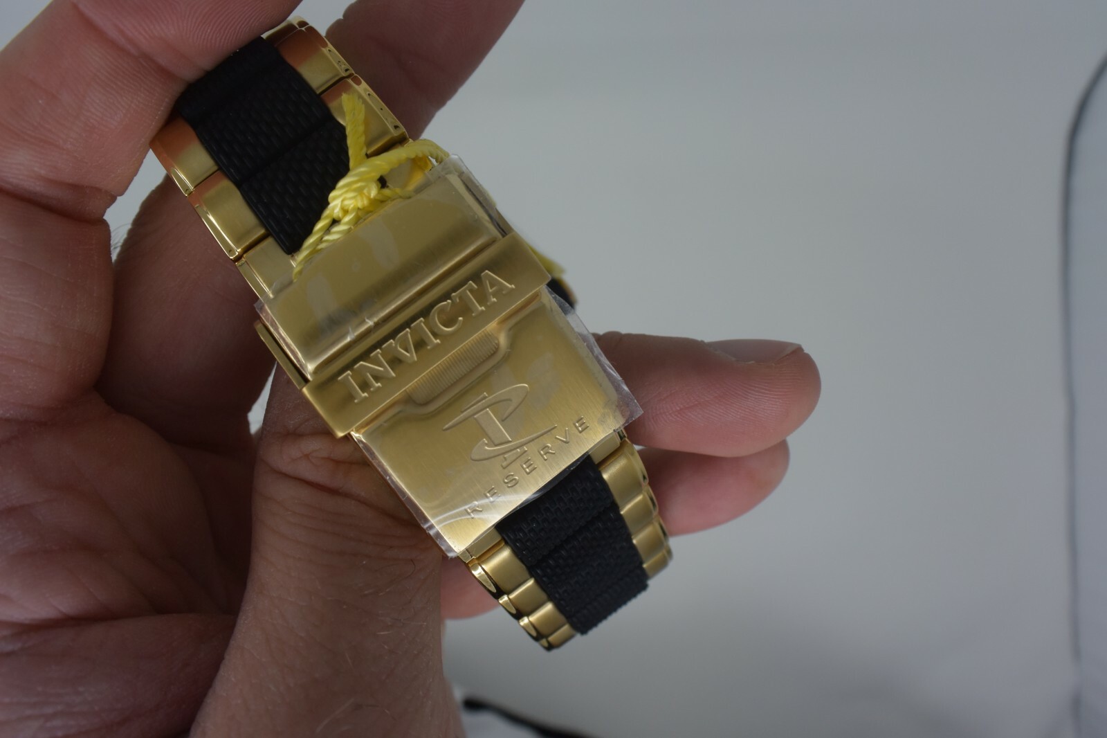 *SUPER RARE/NEW* Invicta 0745 Reserve 18K Gold Plated Swiss Men's Watch + Strap image 4