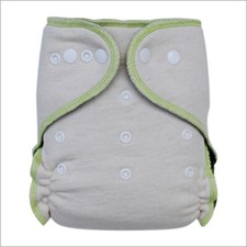 ECOABLE Baby Stay-Dry Hemp Night Fitted Cloth Diaper, One Size