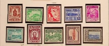 PERU Sc 375-84 LH ISSUE OF 1938 - LOCAL HISTORY