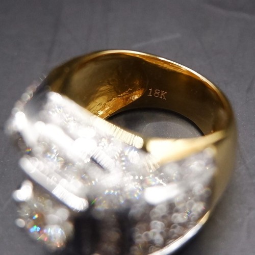 4.14CTW Mens Genuine Diamond Ring 18K Two-Tone Gold HRD Certified Diamond Ring - Picture 8 of 13