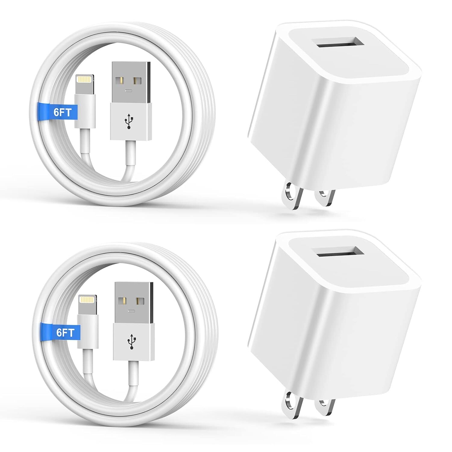 iPhone Charger,[MFi Certified] 2Pack 6FT Lightning Cable Data Sync Charging...-image