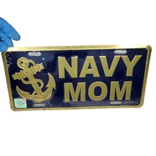 Navy Mom Booster License Plate Navy Parent Anchor Mitchell Proffitt Co. USA NEW