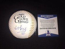 Victor Victor Mesa Signed Official Gold Glove Baseball Miami Marlins Beckett