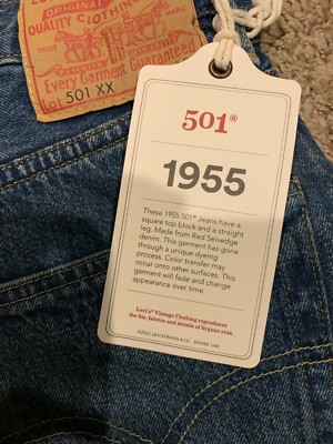 Levi's LVC 1955 501 XX Selvedge Jeans Made In Japan 29X34 NWT RT