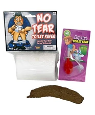 TOILET PRANK - Bathroom Squirt No Tear Paper Fake Poop Joke Gag Trick