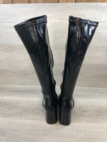 Bota de montar Funtasma Gogo-300W para mujer 8 charol negro hasta la rodilla cremallera lateral - Imagen 3 de 12