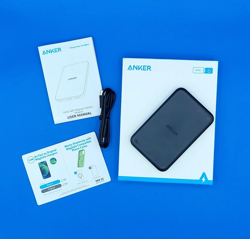 Bateria magnética Anker 621 (MagGo) banco de potência magnético âncora modelo A1610 - Imagem 2 de 3