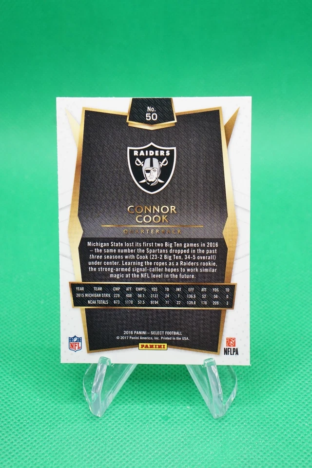 (3 Cards) 2016 Select Base Concourse #50 Connor Cook Oakland Raiders TU1 - Image 2 of 4